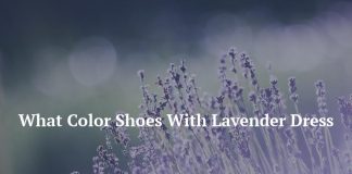 What Color Shoes With Lavender Dress