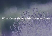 What Color Shoes With Lavender Dress